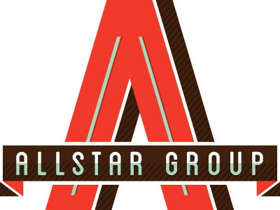 Allstar Group flat colors logo modern sports