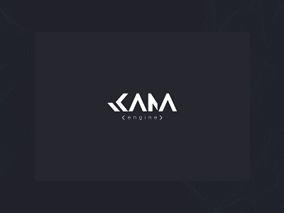 Kama Engine branding clean design development engine flat logo typography vector