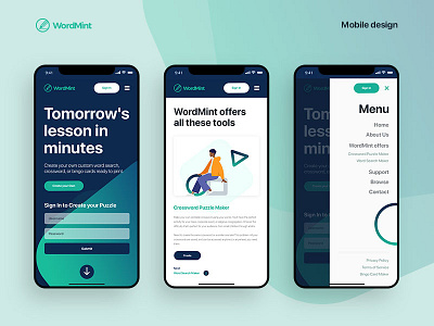 WordMint Mobile Design