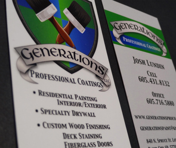 Generations Professional Coatings Business Card business cards illustration logos