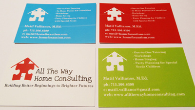 All the Way Home Consulting Business Cards business cards illustration logos