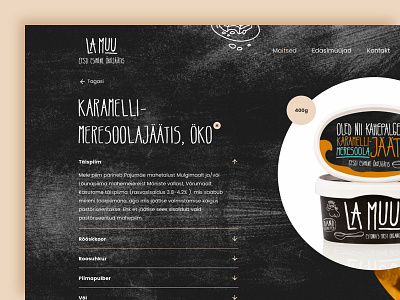 LaMuu accordion background ice cream product ui web