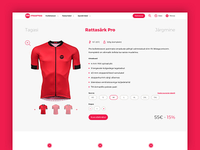 moomoo bike calltoaction collections icons pink shirt shop sport teams web