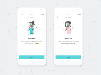 Wolf3D Onboarding illustrations cta emoji female flow illustrations men onboarding ui ux women