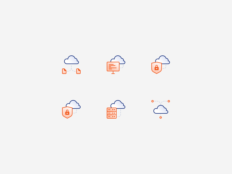 Cloud icons cloud icons private secure server sync