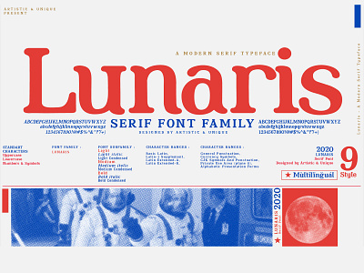 Lunaris - Serif font family - Multilingual