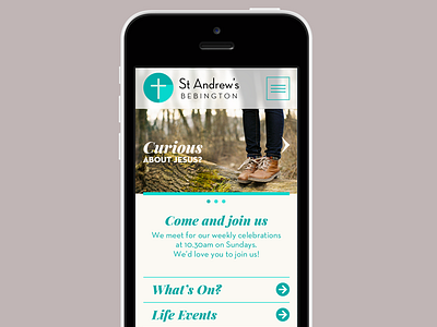 Church Website Concept blue church friendly green mobile responsive ui ux website wirral
