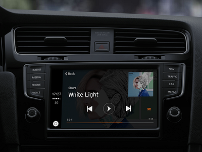Concept: Soundcloud for CarPlay automotive carplay infotainment interface ios music ui ux vehicle