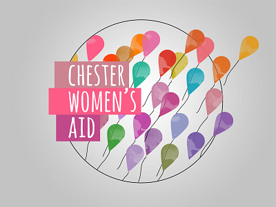 Chester Women's Aid balloons branding chester chester womens aid freedom identity logo