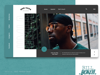 Don Dada Records HP app dayliui design don dada freelance home page home page design interface interface designer landing ui uidesign umla ux ux ui ux challenge web webdesign website zokay