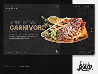 La Brigade HP dayliui design food foodtruck freelance home page home page design interface interface designer landing slider ui uidesign ux ux ui ux challenge web webdesign website zokay