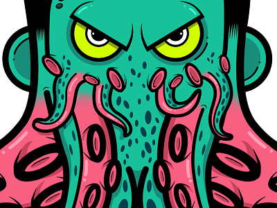 Octoface creatives design drawing graphics illustration illustrator sketch vector
