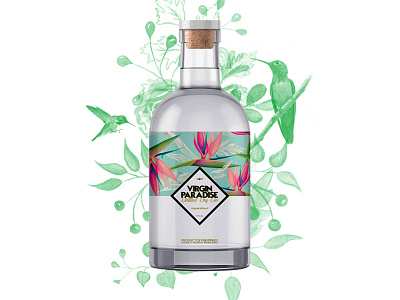 Virgin Paradise beer gin label packaging vodka