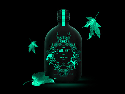 Nature's Twilight bourbon concept creative gin label mockup packaging tequila vodka whiskey