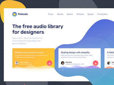 Design Podcast Concept banner clean colour design online ui ux vibrant