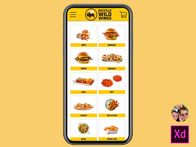 Add To Cart Micro-Interaction add to cart adobe app buffalo wild wings bww checkout design ecommerce food mobile sliding animation ui ux xd