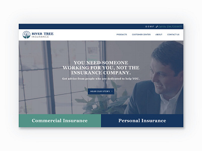 River Tree Insurance graphic design insurance company ui ux web design