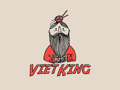Vietking Logo branding design food food and beverage graphic design identity illustration logo logo design vietnamese