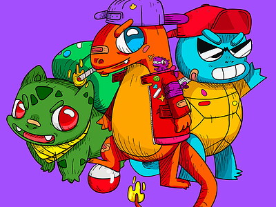Pokémon brazil gang color gangster illustration mo ozy pokémon são paulo