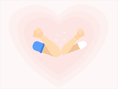 Elbow smooch... 😘 design illustration