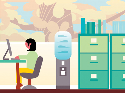 WIP - Office Management business editorial graphic illustration magazine management office software