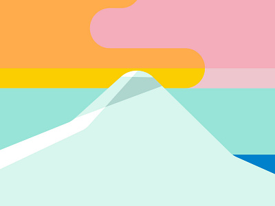 Under an Arctic Sky adobe illustrator advertising color illustration landscapes mountain scenes travel illustration