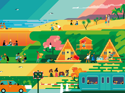 The Guardian adobe illustrator editorial graphic holiday illustration lifestyle travel vacation