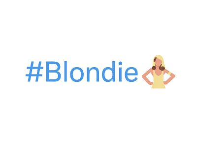 Blondie Emoji blondie emoji emoji design flashtag hashtag icon icon design music social media twitter