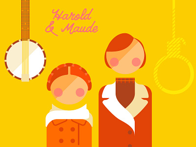 Harold & Maude classic graphic illustration movies poster retro vintage