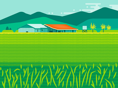Sugar Cane Fields adobe illustrator advertising architecture color editorial farming graphic holiday illustration interiors lifestyle people scenes tourism travel vacation vector