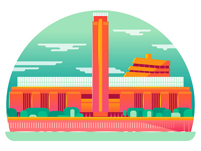 Tate Modern, London adobe illustrator advertising architecture city color editorial graphic holiday illustration lifestyle london tourism travel vacation vector