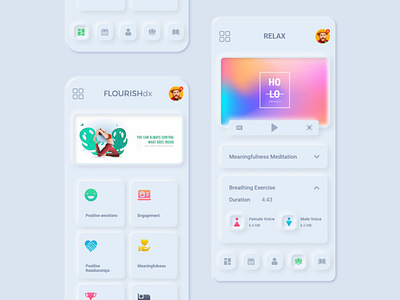 Neomorphism Soft UI Design for mobie app