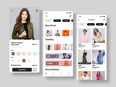 UI Design for Clothing app adobe xd app design app ui design clothing brand figmadesign rental app shopping app ui design uiux user experience user interface