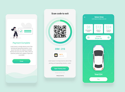 Product design UX - UI Work for Car Parking App adobe xd app ui design canada car car figma paid parking parking pro product design toronto parking ui uiux user experience