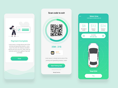 Product design UX - UI Work for Car Parking App adobe xd app ui design canada car car figma paid parking parking pro product design toronto parking ui uiux user experience