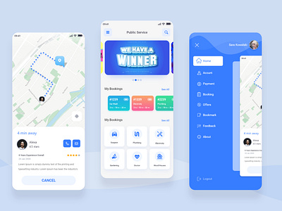 UI Ux Work For Public Service Booking App