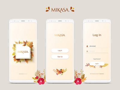 Ui UX for MIKASA mobie ui ux design