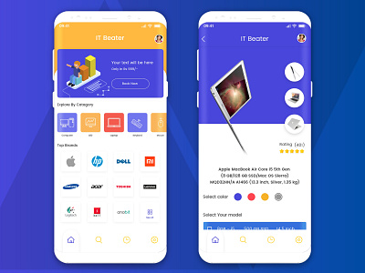 UI UX Design for It Beater App