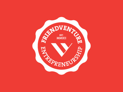 Friendventure stamp 1.2 crest logo sign stamp typography