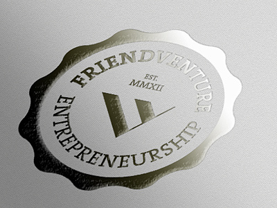 Friendventure stamp 1.3 crest logo sign stamp typography