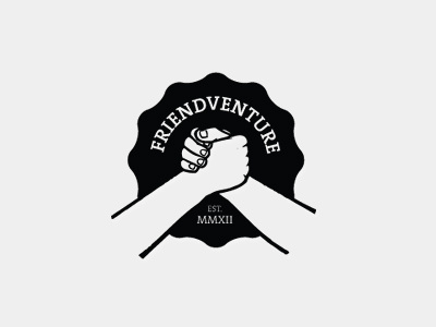 Friendventure stamp 2.1 crest logo sign stamp typography