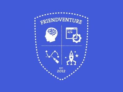 Friendventure stamp 3.1 crest logo sign stamp typography