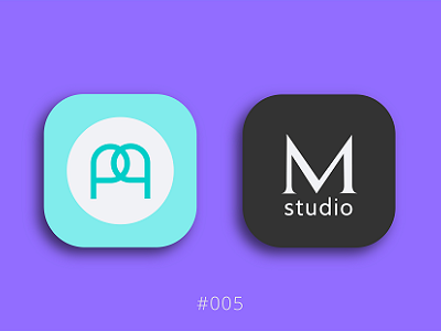 App Icon for PotMyPlants and Mstudio. 005 app dailyui design designer flat icon illustrator interface mobile ui ux