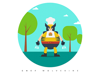 Chef Wolverine design flash illustrations marvel superhero wolverine