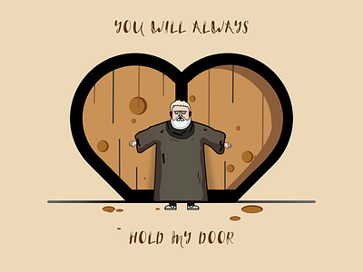 Hold the Heart game of thrones heart hodor poster