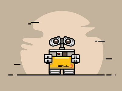 Wall E Illustration By Ankush On Dribbble Wall E Illustration By Ankush On Dribbble