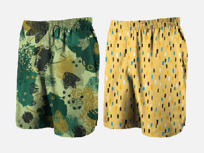 Swimming Trunks 2 basquiat design illustration scribbles swimshorts terrazzo textile design textile pattern textile print texture vector