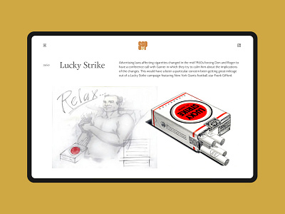 Mad Men Desktop Website Client Page desktop illustration interface typography ui ux webdesign