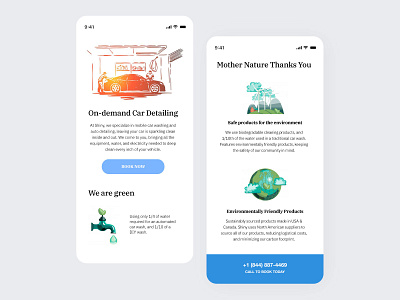 Mobile Layout for On-demand Car Wash branding design digital illustrations interface mobile mobile design mobile designer mobile web mockup typography ui ux