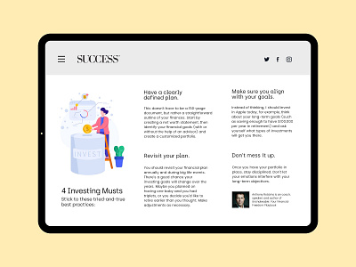 Success Magazine Presentation digital digital design digital illustration grid ipad typography ui ui design uidesign uiux